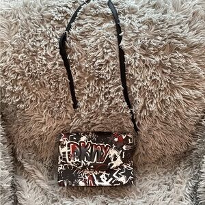 DKNY Graffiti Purse Black, White and Red